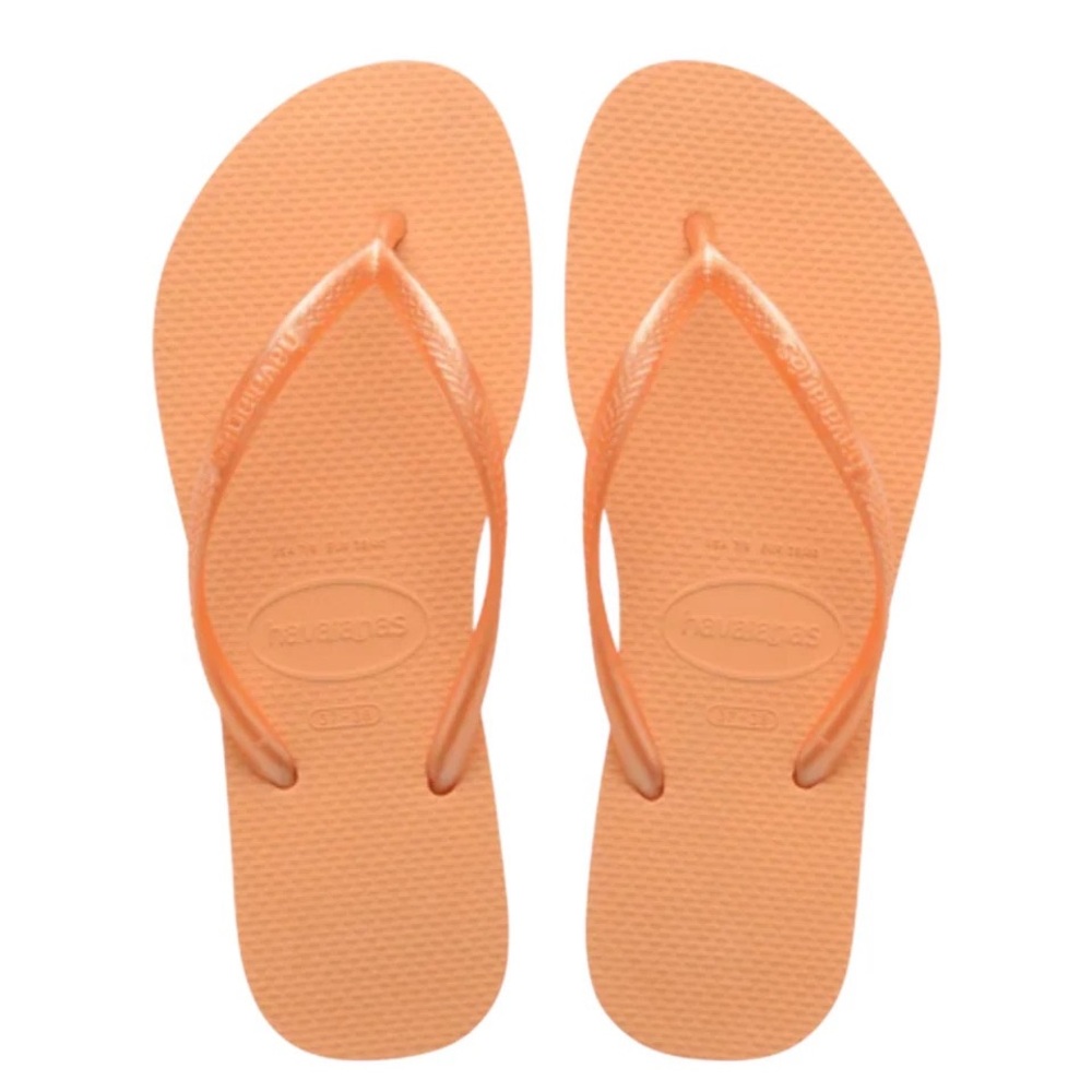 Havaianas Slim Flip Flops in Coral Peach